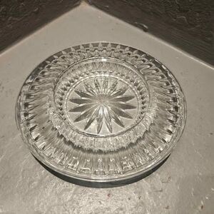 Lead Crystal Pillar Candle Holder 7"